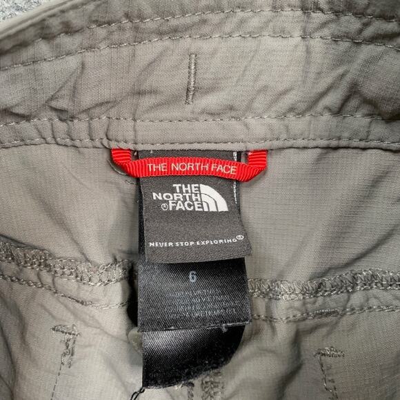 The North Face Pants Womens 6 Grey Nylon Roll Up Stow Pocket Drawstring Hiking - Picture 6 of 16